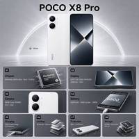 POCO X8 Pro Version Globale 2026 Nouveau Smartphone 5G Original Charge Rapide 120W Écran OLED 6,7 pouces 120Hz Téléphone de Jeu Android MI