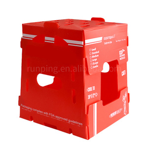 Asparagus corrugated plastic box PP box folding vegetables corrugated plastic box