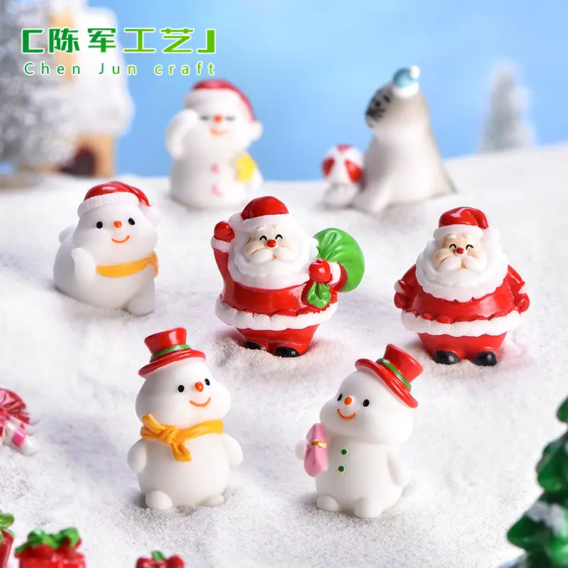 新しいサンタかわいい雪だるま風景DIY盆栽装飾雪飾りシークリスマス