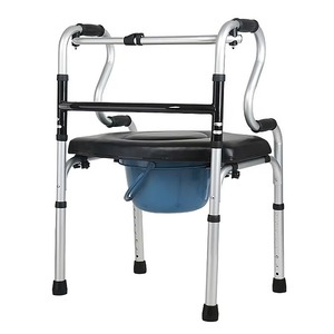 Safe and Comfortable Aluminum Alloy Folding Elderly <b>Shower</b> <b>Chair</b> and Commode <b>Chair</b> for Disabled and Elderly - Product Image 1