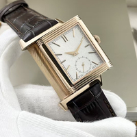 Nouvelle Tendance : Montre de Haute Qualité avec Petite Seconde, Réserve de Marche, Étanche, Verre Saphir Réversible, Cadran Gris Brossé Soleil, Acier Inoxydable