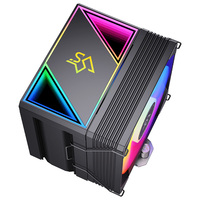 Ventilateur RGB adressable SNOWMAN, refroidisseur de processeur, dissipateur thermique en aluminium haut de gamme pour machines de jeu, conception à caloducs, emballage en boîte