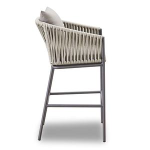 Elegant Modern Steady Aluminum Bar <b>Stools</b> with Arms for Hotel <b>Outdoor</b> Dining and Living Room Use - Product Image 3