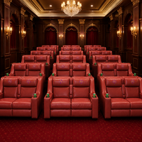 Sofá doble moderno de tela para cine, con relleno de espuma viscoelástica, mueble de lujo para cine en casa, hotel o restaurante.