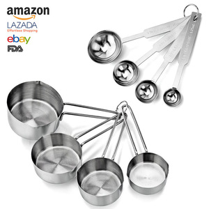 Juego de cucharas y tazas medidoras de acero inoxidable para uso transfronterizo. - Product Image 5