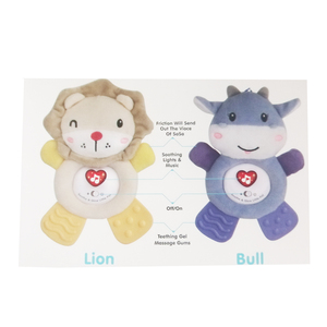 Peluches musicales pour bébés projecteur d'étoiles machine à sons d'animaux en peluche bruit blanc avec lumière en forme de cœur - Product Image 5