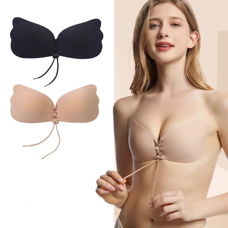 lady nude chest sticker invisible comfortable strapless underwear gathered bra sticky bra silicone adhesive invisible bra