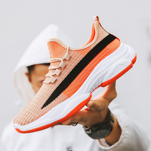 Zapatillas Deportivas para Hombre, Versión 2020, Transpirables, con Suela Suave Antideslizante, Color Naranja - Product Image 2