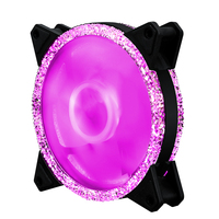 Ventilateurs de refroidissement pour boîtier d'ordinateur Crystal Diamond 120 mm, ventilateurs RGB pour processeur, alimentation, ventilateurs de refroidissement avec lumière LED pour boîtier de PC