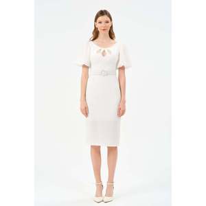 Chemise décontractée pour femme DANS, couleur écru, coupe classique, tissu respirant, disponible en tailles 38-42 pour un usage quotidien - Product Image 1