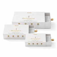 Boîte d'emballage personnalisée pour sachets de compléments beauté, boîte en papier rigide à tiroir, logo gaufré à l'or, impression personnalisée, boîte cadeau