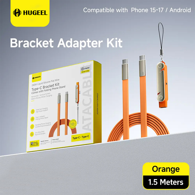 Wholsale 240w Type-C Cable USB2.0 Data Charging Cables with Phone Holder Adapter PD Fast Charging Charger Kit for Laptop Tablet