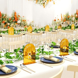<span class=keywords><strong>Numéros</strong></span> <span class=keywords><strong>de</strong></span> <span class=keywords><strong>Table</strong></span> <span class=keywords><strong>de</strong></span> Mariage Décoration, Chiffres Acryliques Givrées en Arche pour Tables <span class=keywords><strong>de</strong></span> Mariage - Product Image 5