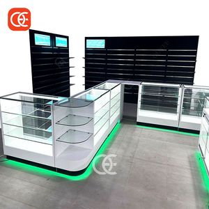 Tavoli Espositivi in Legno e Vetro, Vetrine <span class=keywords><strong>per</strong></span> Tabaccherie con Illuminazione LED, <span class=keywords><strong>Arredamento</strong></span> <span class=keywords><strong>per</strong></span> Negozi - Product Image 2