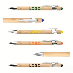 Stylo à bille en bambou personnalisé pour la remise des diplômes avec logo gravé au laser pour les cadeaux promotionnels et le marketing d'entreprise - Product Image 2