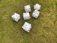 Jeu de dés géant gonflable en PVC Yatzy Set 6PC pour 3 ans et plus-TJ MARK Brand Indoor/Outdoor Use
