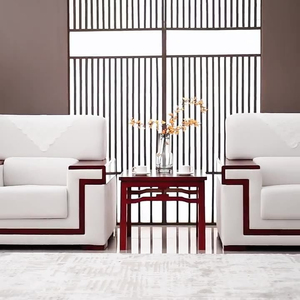 Canapé individuel de bureau, en cuir et en tissu, pour <span class=keywords><strong>salle</strong></span> de conférence, réception, combinaison avec table basse - Product Image 2