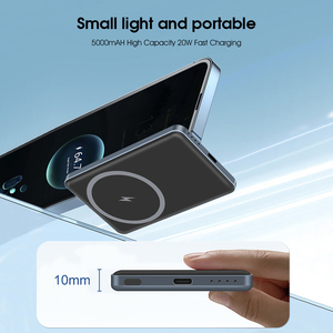 <span class=keywords><strong>Power</strong></span> <span class=keywords><strong>Bank</strong></span> de Carga Rápida 20W 5000mAh <span class=keywords><strong>Cargador</strong></span> Portátil para Teléfono Batería Externa Magnética Inalámbrica - Product Image 4