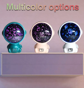 3D สเตอริโอนักบินอวกาศแสงกลางคืนโปรเจคเตอร์แสงกลางคืนฝันหมุน360องศา LED ทารกฉายบรรยากาศคืนแสงดาว - Product Image 3