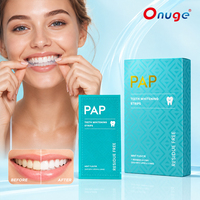 Tiras Blanqueadoras de Dientes Onugesmile Personalizadas con Fórmula PAP Segura para Dientes Sensibles, Venta al por Mayor, Tiras Blanqueadoras para Eliminar Manchas