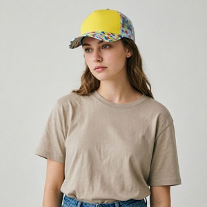 Custom Logo Two Tone Baseball <b>Cap</b> Summer Mesh Rope <b>Cap</b> with Adjustable Snapback Strap Blank Mesh Foam Trucker Hats for Men <b>Women</b> - Product Image 3