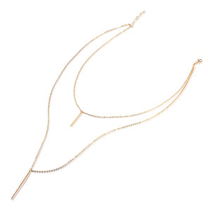 Joyería transfronteriza europea y americana, personalidad creativa, cadena de clavícula versátil, collar de barra de Metal Simple para mujer - Product Image 2