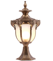 Lampes à poteaux en aluminium de style européen rétro classique vintage E27 pour extérieur, hôtel, resort, jardin suspendu, LED IP65, garantie de 2 ans