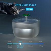 Accessoire pour animaux de compagnie, pompe à eau ultra-silencieuse sans BPA de 2 L, sortie d'eau à 360°, système de filtration à 4 niveaux, fontaine à eau automatique pour chien et chat