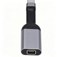 Adaptador de Video JILIAN de Aleación de Aluminio USB Tipo-C Macho a Mini DP Hembra para 4K60Hz, Convertidor para Teléfono Móvil LED