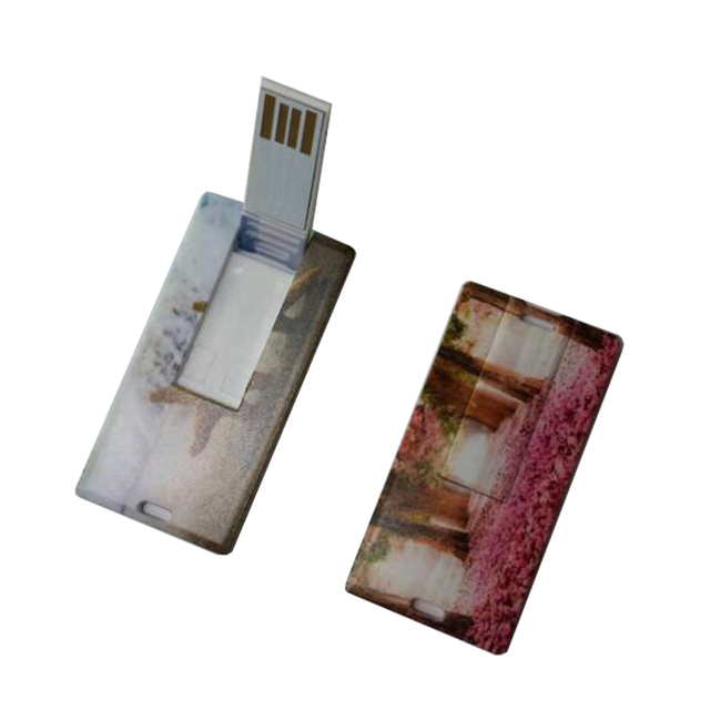 Custom Logo USB 2.0 Flash Drives 32GB to 256GB Business Card Plastic Disk Memory Stick New Promotional Custom USB Pen Drives