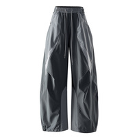 Pantalon de randonnée unisexe, séchage rapide, respirant, polyester/nylon, décontracté, ample, imprimé, couleur contrastée, réfléchissant, imperméable
