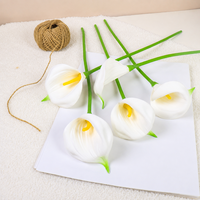 Lys Calla artificiels en PU, fleurs réalistes au toucher pour centre de table de mariage, bouquet de fleurs artificielles pour décoration