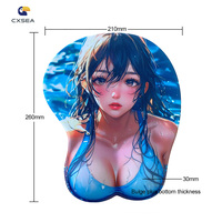 Tapis de souris OEM personnalisé par sublimation, 3D, motif anime sexy, imprimés animaux, épaisseur 30 mm, tendance