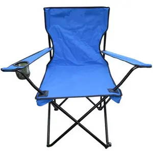 YUANFENG new Quad sedia da campeggio pieghevole con schienale alto con portabicchieri