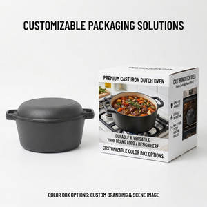 E-Top Black 6.4QT Cocotte en fonte émaillée, Ustensiles de cuisson, Vente en gros - Product Image 4