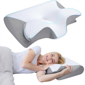 Oreiller cervical en mousse à mémoire de forme ergonomique et orthopédique pour soulager les douleurs cervicales, adapté aux dormeurs sur le côté, le dos ou le ventre - Product Image 1