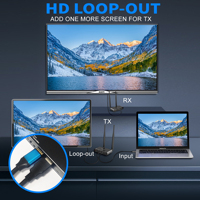 Adaptor Wifi HDMI Nirkabel 300M Pemancar Video Penerima Ekstender untuk PS4 DVD Kamera Komputer PC Ke Monitor TV (1TX + 1RX)