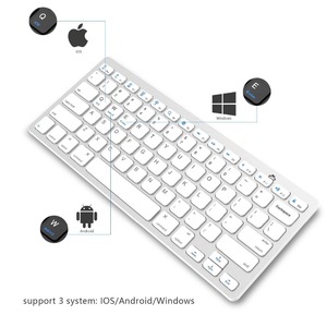 Hot bán Slim xách tay ABS không Dây BT Bàn phím giao diện <span class=keywords><strong>USB</strong></span> cắt kéo hoạt động cho Mac PC iPhone iPad IOS Android cho cửa sổ - Product Image 2