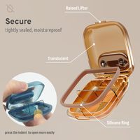 Boîte à pilules pour le voyage, boîte de rangement de médicaments en plastique de forme rectangulaire sans Bpa