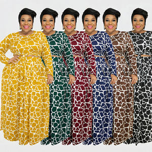 Vestido Largo Informal de Gasa Transpirable con Cuello Alto y Borlas Florales para Mujer, Estilo Europeo y Americano, para Primavera y Otoño, Holgado, Estilo Medio Oriente - Product Image 3