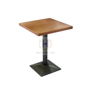Restaurante Mesas y sillas redondas de comedor Diseño de mesa de madera forjado de moda Muebles de cafetería Tienda - Product Image 1
