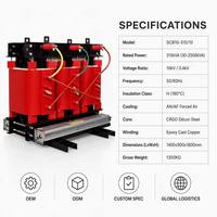 Transformator Distribusi Tipe Kering Resin Epoksi Tiga Fasa Wanbo-288 SCB10 315kVA 10kV 0.4kV