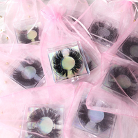 Fluffy 25mm Mink Eyelash Bulk Lasheswholesale Vendor Faux cils naturels 3D Real Mink Lashes Wispy 25mm Eyelashes