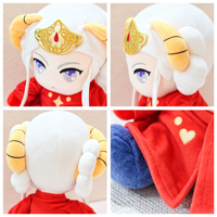 Peluche Anime Kawaii Personnalisée Assise, Jouet en Peluche de Dessin Animé Personnalisé avec Coiffure Détaillée pour les Fans de Jeux, Peluche Personnalisée
