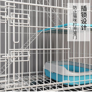 Jaula moderna de alambre de acero para gatos, rectangular, extra grande, portátil, con caja de arena y cama para uso en interiores, para perros de razas grandes - Product Image 5