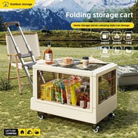 Boîte de rangement extérieure pliable multifonctionnelle au design moderne Boîte de rangement pour coffre de camping en plastique PP