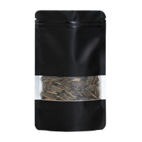 Sac d'emballage alimentaire en mylar à quantité minimale de commande basse d'usine, sac pochette debout, sac résistant aux odeurs, Doypack à impression personnalisée avec fenêtre transparente