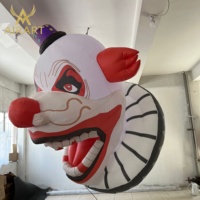 Mascotte de clown gonflable classique de 4 m de haut pour spectacle de cirque, ballon de clown gonflable en matériau durable pour décoration de maison pour Halloween