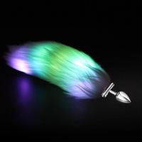 Missky — jouets sexuels pour Masturbation unisexe, boule lumineuse LED, Plug Anal queue de renard, jeu de rôle, Cosplay, en acier inoxydable