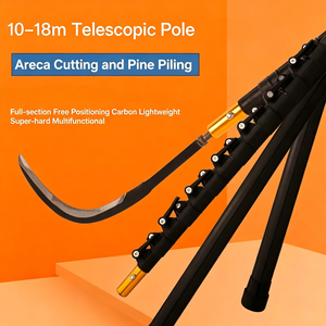 Perche télescopique durable en fibre de carbone avec extrémité filetée <span class=keywords><strong>pour</strong></span> la pêche et la coupe de branches - Product Image 2